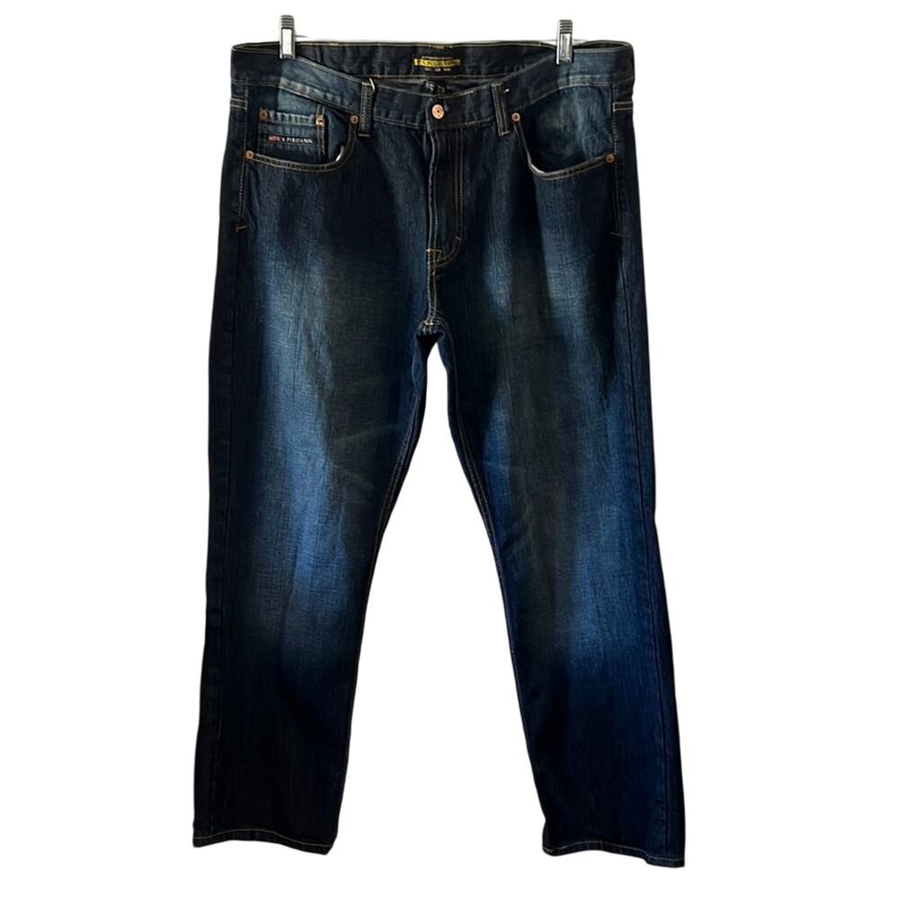 U.S. Polo Assn Mens 38/30 Blue Denim Straight Leg Jeans